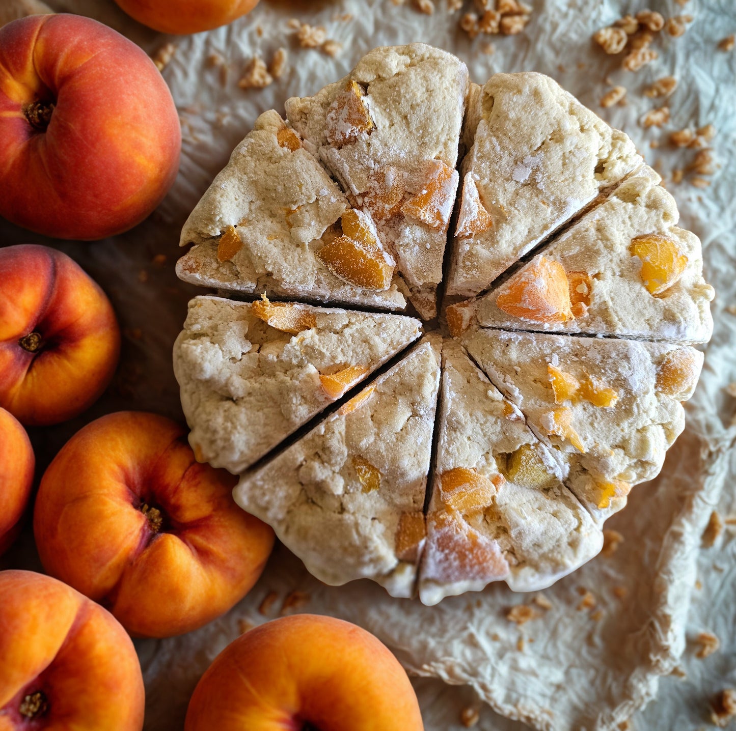 Peaches and Cream Take-n-Bake Scones